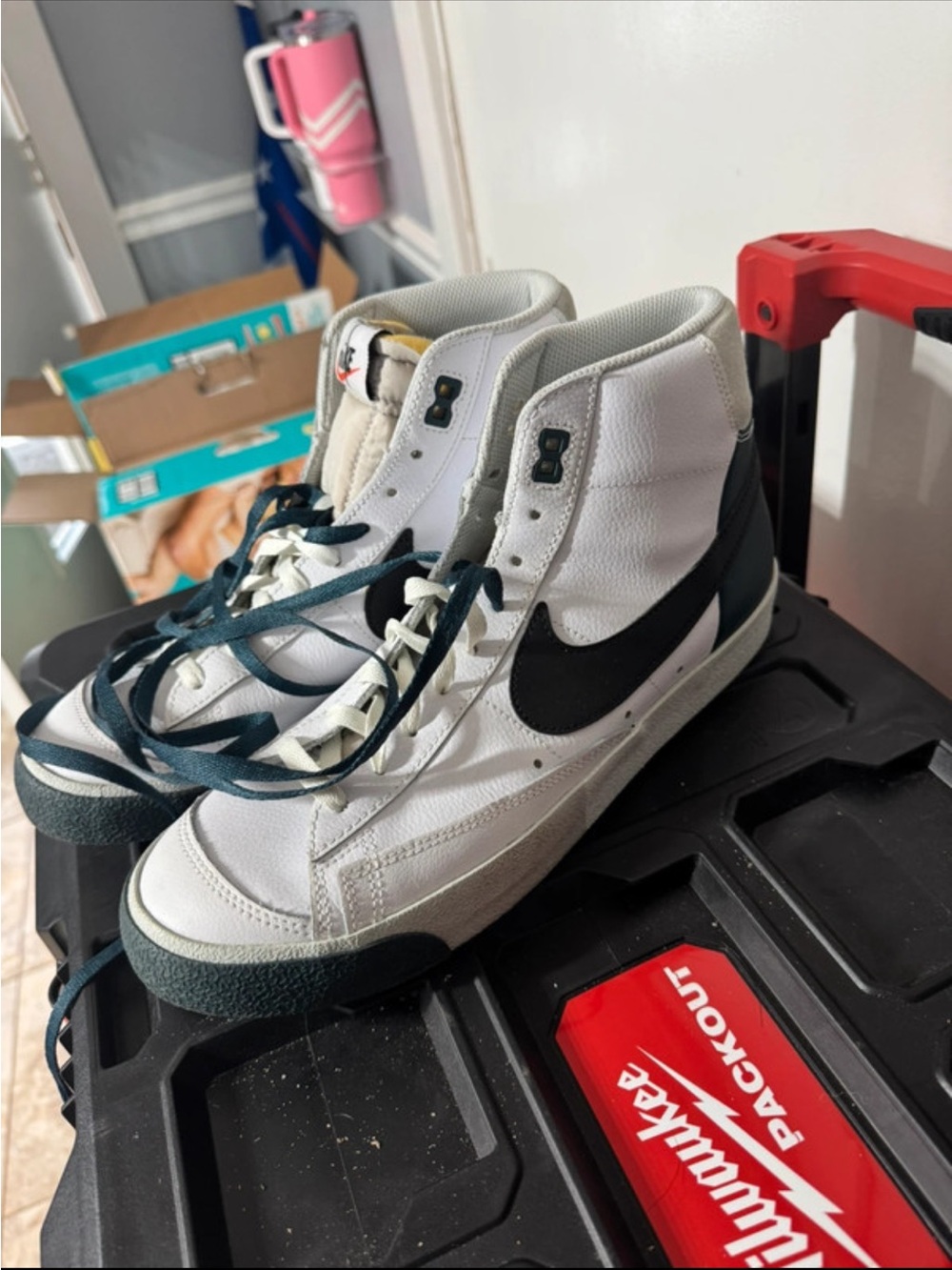 Nike Men’s High-Top Sneakers White and Black